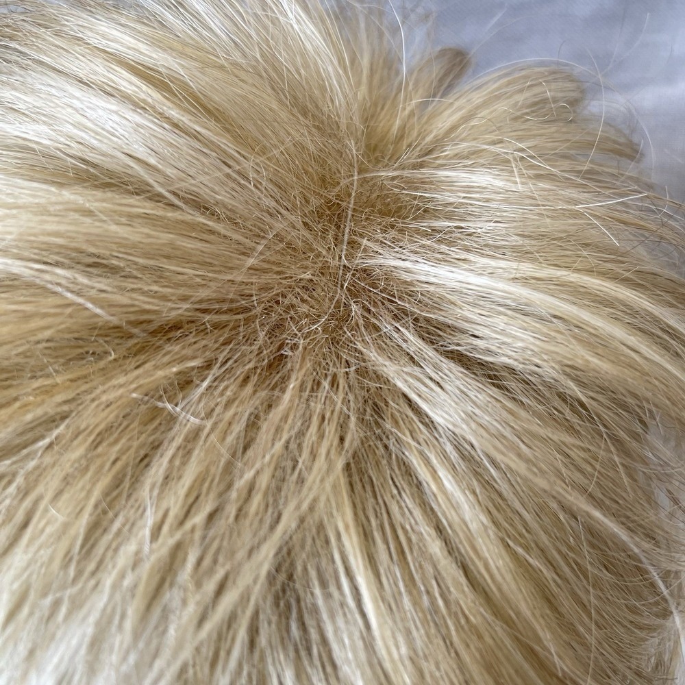 Noriko Wig 1672N Eva CREAMY BLONDE Short Pixie Swept Fringe Bangs Tapered Nape - Picture 6 of 14